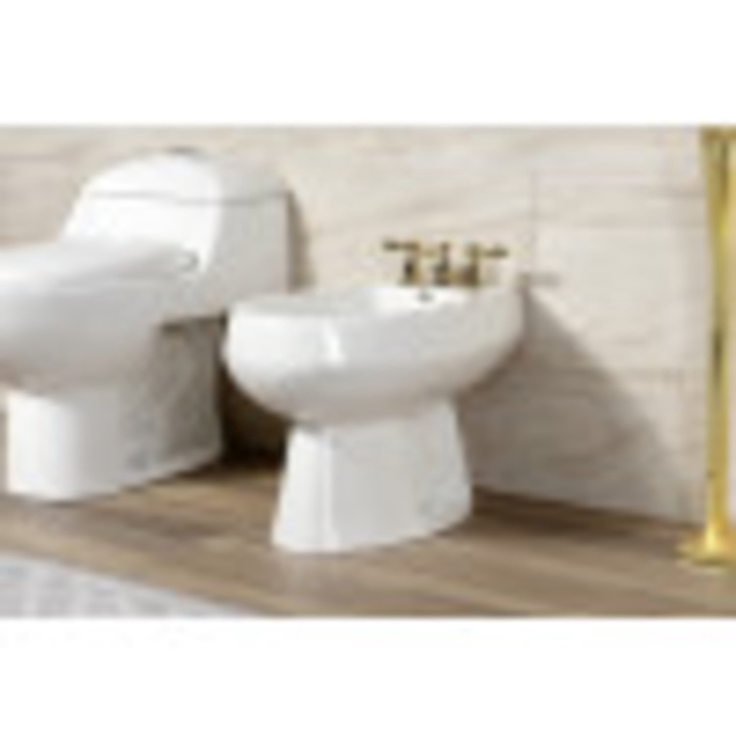 Kingston Brass KB322AL Victorian Three-Handle Bidet Faucet, Polished Brass
