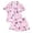 F195-Pink, variant on FYDUU Girls Pajamas Button Down Short Sleeve Shorts Set Soft Sleepwear Children's Halloween Pajama Sets Fashion Daily Loungewear 5 Years