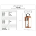 thumbnail image 5 of Luxury Modern Farmhouse Wall Sconce, Small Size: 15.875''H x 5.5''W, with Coastal Style Elements, Antique Copper Finish, UHP1533 from the Darwin Collection by Urban Ambiance, 5 of 5
