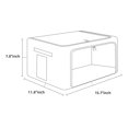 2 Pack Clear Window Storage Bins Foldable Fabric Storage Bins Boxes