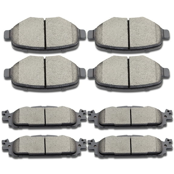ECCPP 8PCS Ceramic Brake Pads Fits 2011-2019 for Lincoln MKT 3.5L 2011-2018 for Ford Taurus 3.5L Front Rear Left and Right