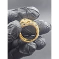 thumbnail image 4 of OM Jewels Panther Head 2.10ct Round Cut Moissanite Animal Men Ring 14k Yellow Gold Plated, 4 of 5
