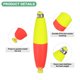 thumbnail image 2 of Uxcell 5-Pack Flotadores de Pesca, Flotadores de Espuma EVA con Peso de 3.78 Pulgadas, Flotadores Clip-on, Corchos Deslizantes, Boyas Fuertes [Rojo Amarillo], 2 of 7