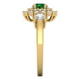 thumbnail image 3 of Halo Engagement Ring for Women - 1.4ct Simulated Emerald in 14K Yellow Gold Promise Ring, 3 of 6