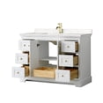 thumbnail image 4 of Wyndham Collection Light Vein Wood Single Bathroom Vanity in White/Gold, 4 of 6