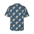 thumbnail image 3 of Daiia Space Puppy Hawaiian Shirt for Men Gentle Cotton Regular Short Sleeve Casual-XX-Large, 3 of 9