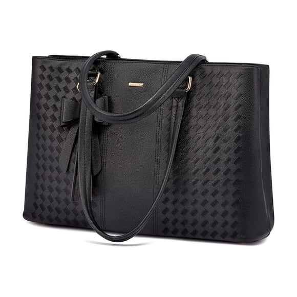 LOVEVOOK Laptop Tote Bag for Women 15.6 Inch Waterproof PU Leather Computer Bags for Business Office Work Briefcase
