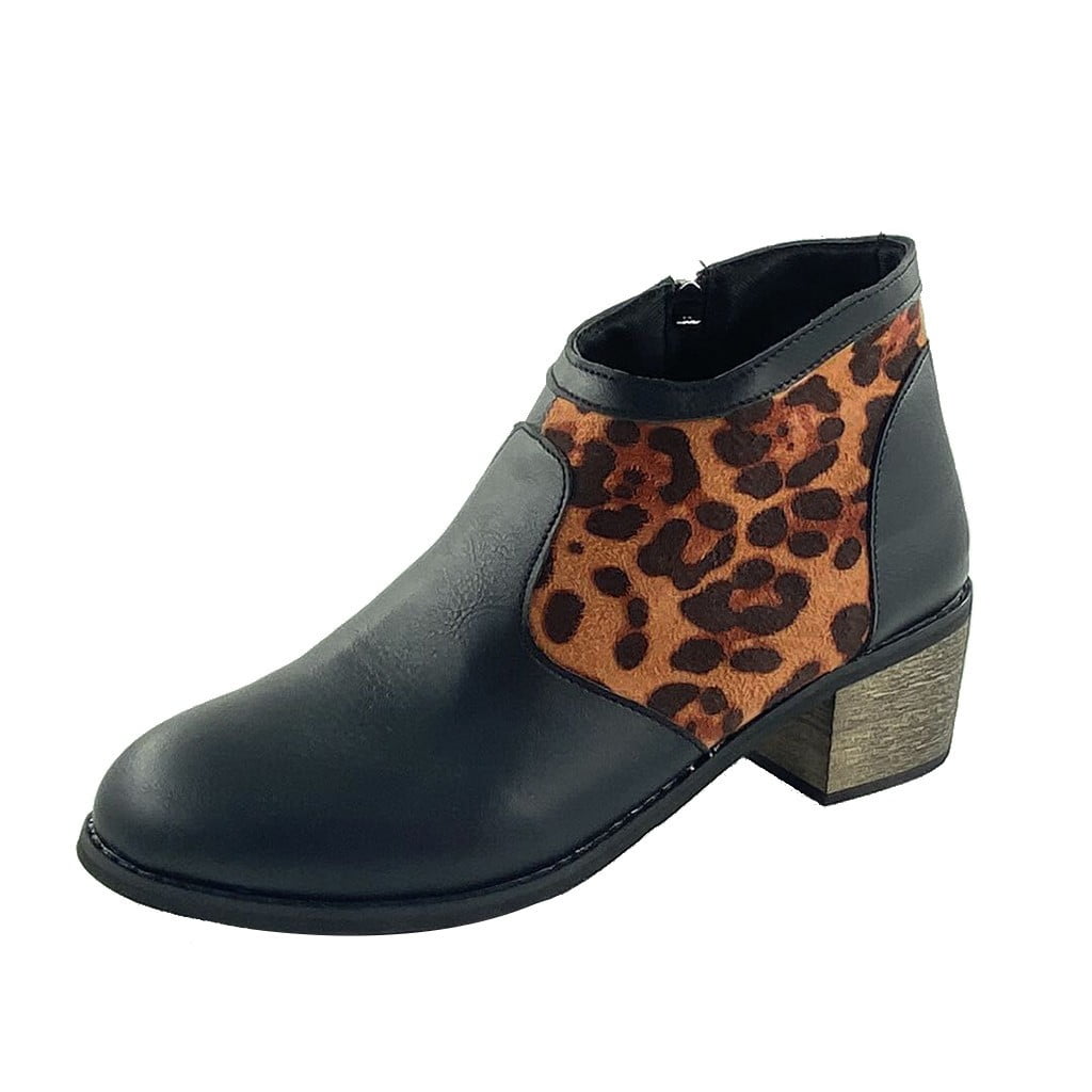 leopard short heels