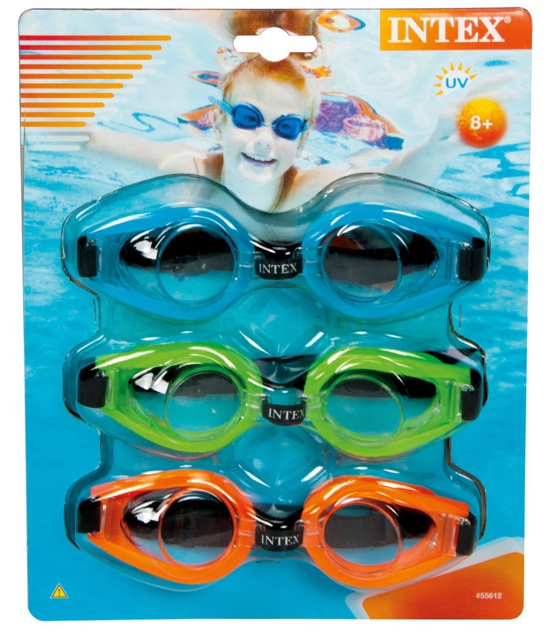 Intex Swimming Pool Kids Children Play Goggles Multicolored Tri-Pack | 55612 by Intex