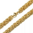 thumbnail image 4 of QQTDFG 6/8/10mm Fashion Men Women Stainless steel Byzantine Chain Necklace or Bracelet-Gold-6mm-16inch or 40cm, 4 of 9