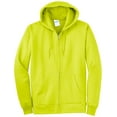 thumbnail image 5 of Port & Company Essential Fleece Full Zip Hooded Sweatshirt-L (Safety Green), 5 of 6