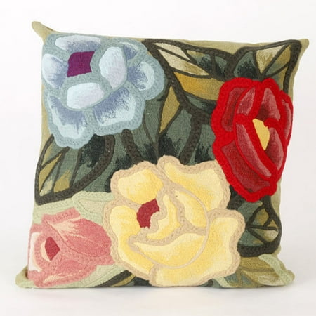 Liora Manne Visions III Crochet Flower Throw Pillow