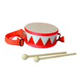 thumbnail image 1 of Caja de tambor de 6 pulgadas, instrumento de percusión, artículos para fiestas, correa ajustable para el hombro Rojo, 1 of 9