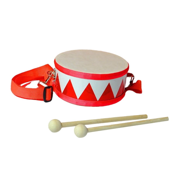 Caja de batería de 6 pulgadas, instrumento de percusión profesional con baquetas, multifuncional Rojo