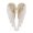 White, variant on European and American style diamond-encrusted angel wings brooch