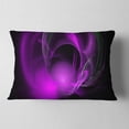 thumbnail image 2 of Designart Purple Fractal Galactic Nebula - Abstract Throw Pillow - 12x20, 2 of 5