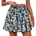 thumbnail image 5 of PRETTYGARDEN Women's Flowy Shorts Summer Fashion Beach Vacation Clothes Casual High Waist Wide Leg Ruffle Shorts, 5 of 8