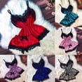 thumbnail image 1 of EQWLJWE Pyjamas pour Femmes Grande Taille Dames Cool Lingerie Fille Surdimensionnée Bretelles Dentelle Ensemble de Pyjama Robe de Pyjama Tenue d'Intérieur sous-Vêtements Aguichant Ensemble Lingerie pour Femmes Liquidation, 1 of 8