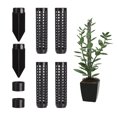 thumbnail image 4 of (Negro/Un juego incluye: 4 tubos de 17 cm + 2 conectores + 2 enchufes de tierra) Columna de musgo sphagnum de plástico, 4 of 5