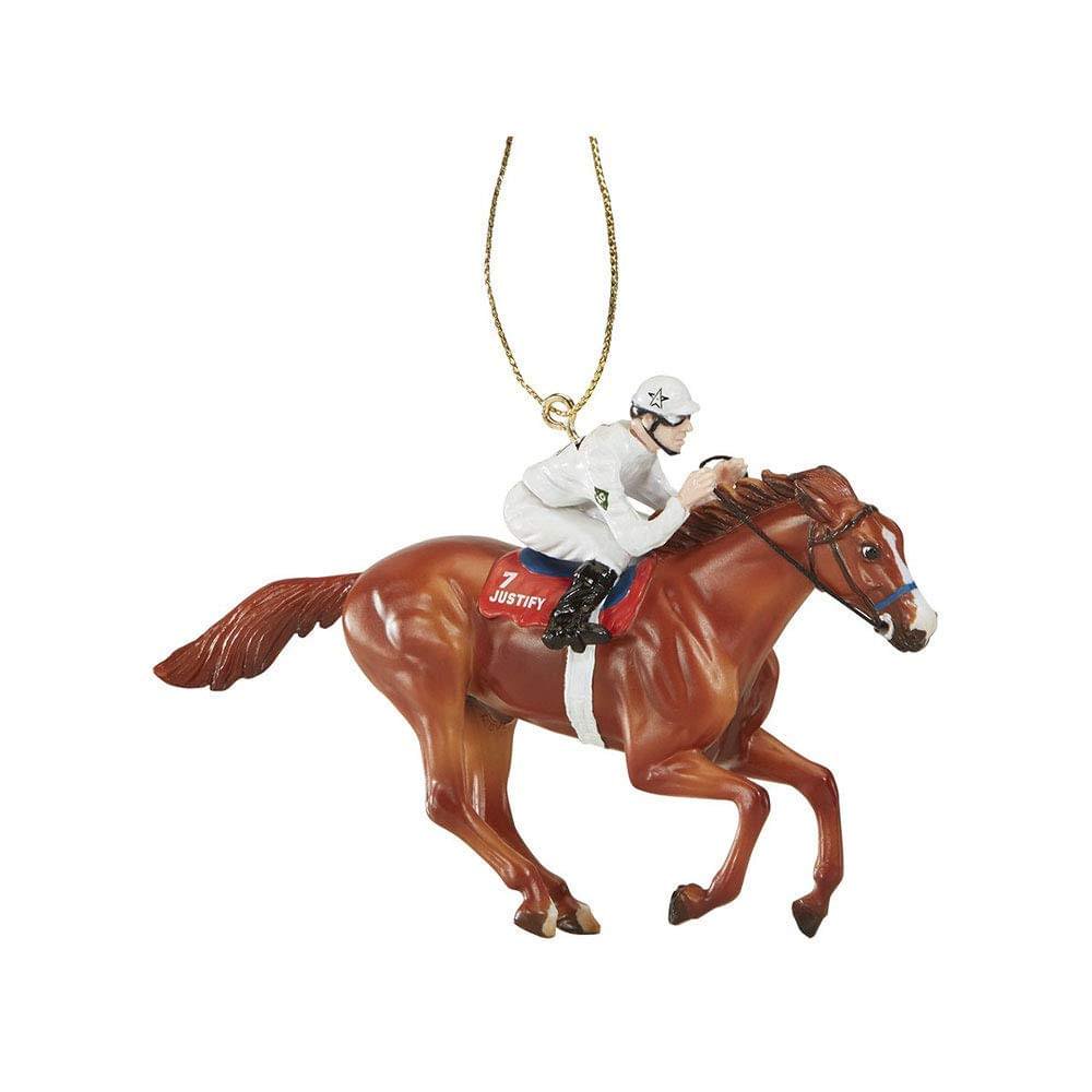 Breyer Model Horse Holiday Ornament Justify w/ White Jockey Walmart