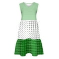 thumbnail image 4 of LYXSSBYX Summer Dresses for Women 2024 Fashion Women Casual Loose Stripe Patchwork V-Neck Sleeveless Dress Sundress, 4 of 5