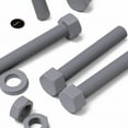 thumbnail image 3 of 5 x Hexagon Head Screws Grey PVC Plastic nuts and bolts, oxidation resistant, weather resistant, strong, UPVC, M16 x 100mm, (5/8 x 3 15/16 in), 3 of 12