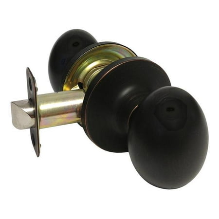 Dark Oil Rubbed Bronze Passage Oval Egg Shaped Knob Hall