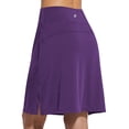 thumbnail image 5 of baleaf Women's 20" Knee Length Golf Skorts Long Athletic Tennis Skirts for Women Active Casual Pockets UV Protection Purple L, 5 of 7