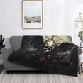 thumbnail image 2 of Balery Vintage Winged Rose Skull Manta de Franela con Dibujo, Lujo Ultra Suave y Cálido, Antipelusa y Resistente a las Arrugas para Cama, Sofá, Camping -60"x50", 2 of 6