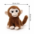 thumbnail image 5 of 9'' Cute Monkey Plush Toys, The Monkey Soft Stuffed Animals Throw Pillow, Huggable Cuddly Orangutan Zoo Animal Plushies Doll, Gift for Boys Girls and Adults, 5 of 5