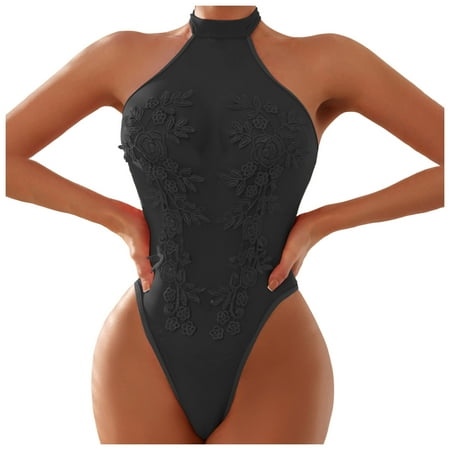 Yuhangmm Europea And America New Foreign Trade Flowers See Through Sexy Shapewear Underwear Lingerie for Women Wench