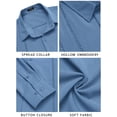 thumbnail image 4 of COOFANDY Mens Cuban Guayabera Shirt Casual Button Down Shirts Long Sleeve Beach Linen Shirts, 4 of 5
