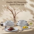 thumbnail image 4 of Onader 8-Piece Stoneware Dinnerware Set, High-Quality Handcrafted Plates and Bowls for Restaurant, Microwave & Dishwasher Safe - Light Gray, 4 of 7