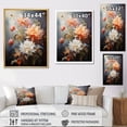 thumbnail image 4 of Designart "Peach White Mums love expression I" Floral & Botanical Canvas Print, 4 of 5