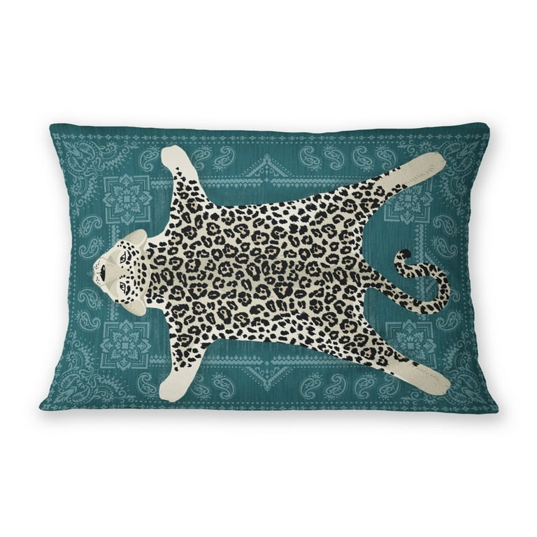 Leopard lumbar pillow hotsell
