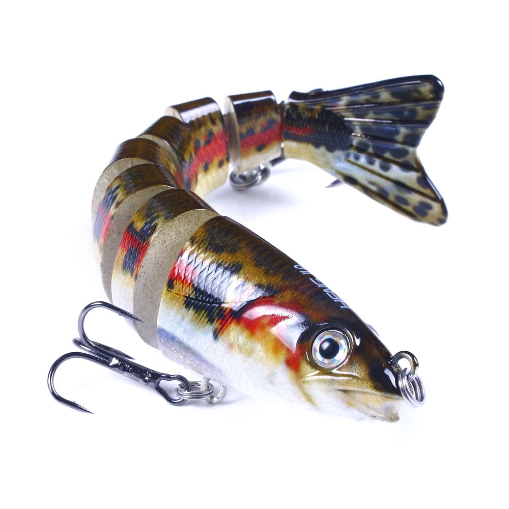 HENGJIA Fishing Lures for Freshwater and Saltwater, Lifelike Swimbait for Bass Trout Crappie, Slow Sinking Bass Fishing Lure