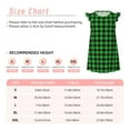 thumbnail image 3 of Fotbe Buffalo Plaid Green Black Vestido de Dormir para Niñas de 3 a 10 Años, Mangas Cortas, Estilo Princesa, Pijama Camisón con Mangas Voladas-Medium, 3 of 6