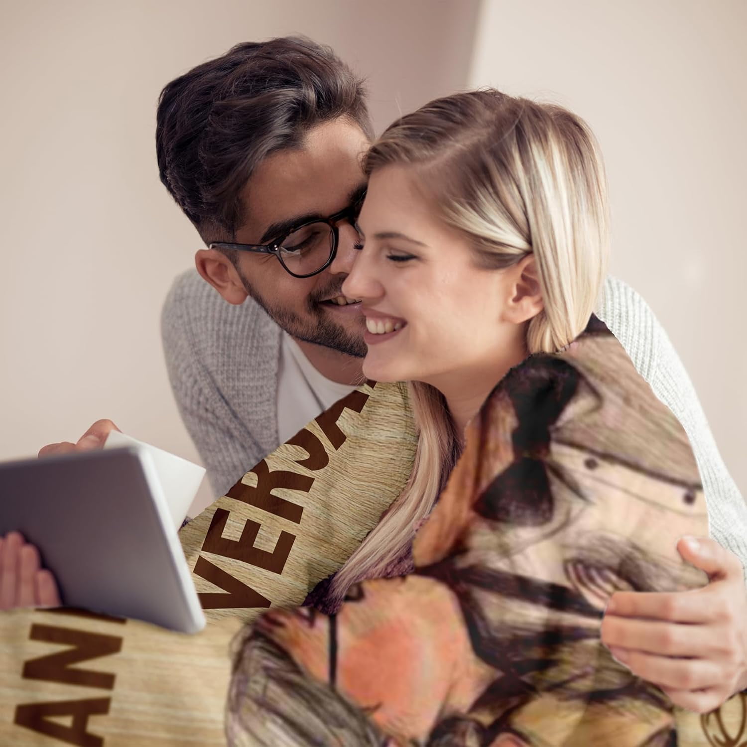 Wedding Anniversary Blanket Gifts for Him Her Wife Husband Men Women, Best Romantic Anniversary Marriage Gift for Couple Mom Parents, Happy Anniversary for Girlfriend Boyfriend Gifts Blanket