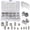 Silver-340pcs Metric M2.5-M8 Cup Point Set Screw, variant on 340Pcs M2.5, M3, M4, M5, M6, M8 Metric Hex Socket Head Cup Point Set Screws, Allen Head Grub Screw, Internal Hex Drive Headless Set Screw Assortment Kit with 6 Hex Wrenches, 304 Stainless Steel