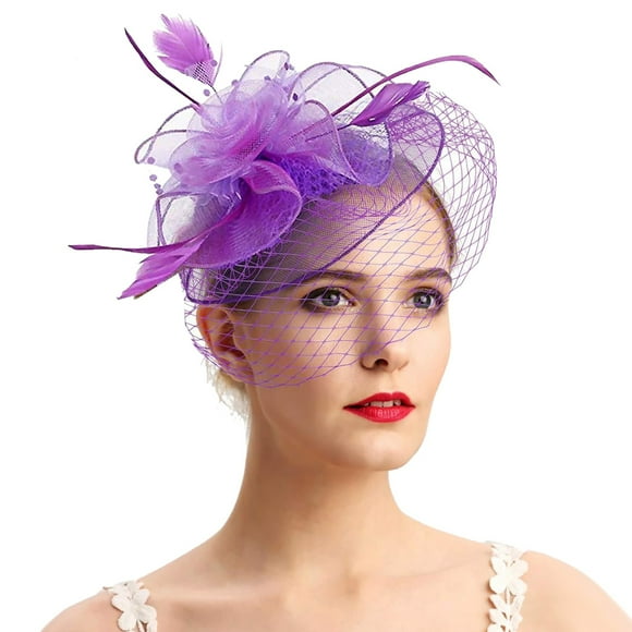 FADAACAI Fascinators Hat Hats for Women Fascinators Womens Pillbox Flower Hat for Tea Party Wedding Church Women's Fascinators Fascinator for Women Clearance!