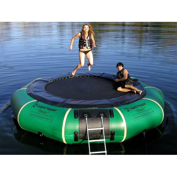 Island Hopper 15' "Classic Water Trampoline Natural Green
