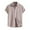 Pink, variant on JLFKNG Summer Shirts For Men Short Sleeve Shirts For Men Loose Fit Solid Color Button Up Breathable Cotton Shirt Tops Comfy Mens Clothes
