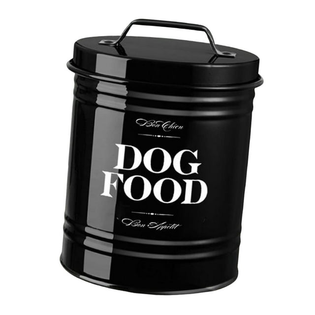 Contenedor hermético para golosinas de perro, accesorio práctico para almacenar alimentos en la cocina o la estación de mascotas. Ideal para pequeños Negro