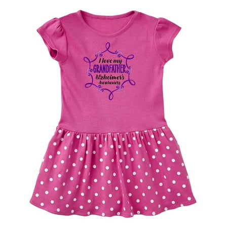 

Inktastic I Love My Grandfather Alzheimer s Awareness Gift Toddler Girl Dress