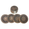 thumbnail image 1 of Mango Wood 4 PC Etched Coasters Black, 1 of 5