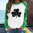 thumbnail image 2 of Pntutb Womens Plus Size Spring Patchwork St. Patrick's Day Printed Long Sleeve Round Neck Casual Tee Tops, 2 of 6
