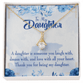 thumbnail image 2 of To My Daughter Thank You For Being my Daughter Alluring Ribbon Necklace Message Card, 2 of 20