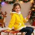 thumbnail image 5 of WOYY Tween Girls Fleece Hooded Jacket Winter Warm Zip Up Coat Outerwear, Sizes 12-13, 5 of 7