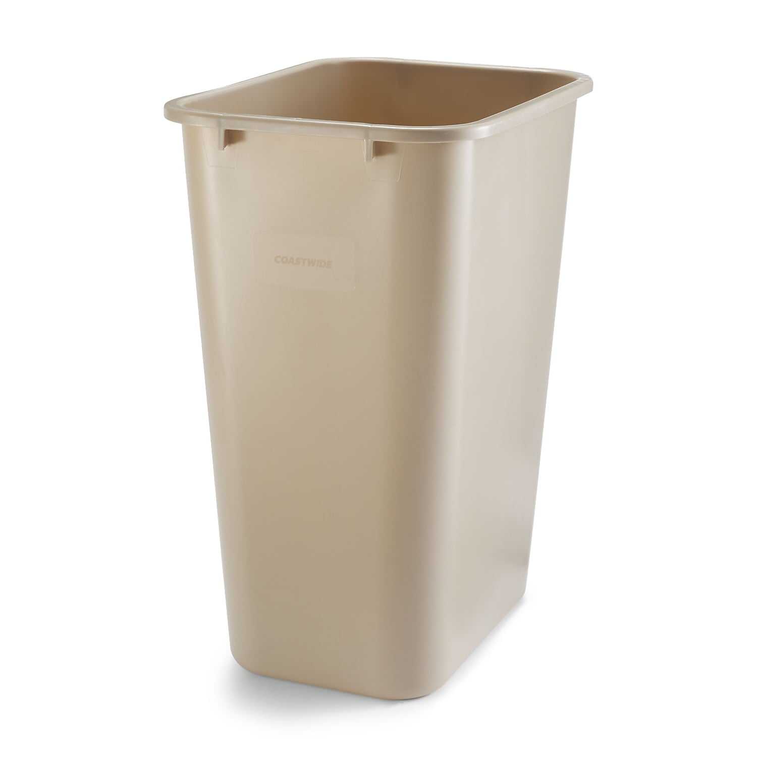 COASTWIDE Soft Molded Wastebasket 10.25 Gallons Beige 20'H x 15 1/2'W x 11'D CW56434