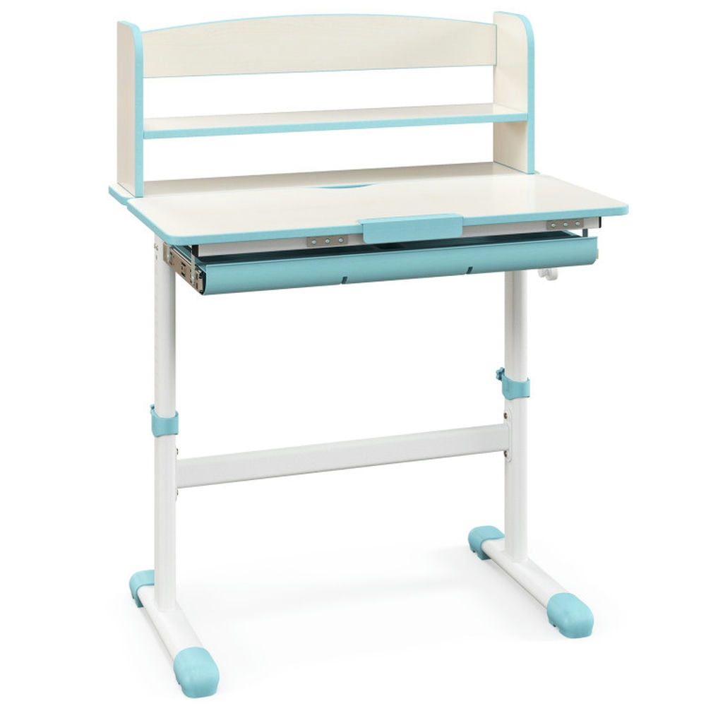 GVN Height Adjustable Kids Study Desk with Tilt Desktop-Blue, Kids Desk and Chair Set for Arts & Crafts, Snack Time, Homeschooling, Homework GVN Height Adjustable Kids Study Desk with Tilt Desktop-Blue, Kids Desk and Chair Set for Arts & Crafts, Snack Time, Homeschooling, Homework